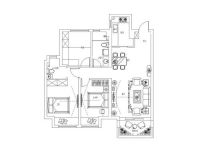 美式三居 113平米装修