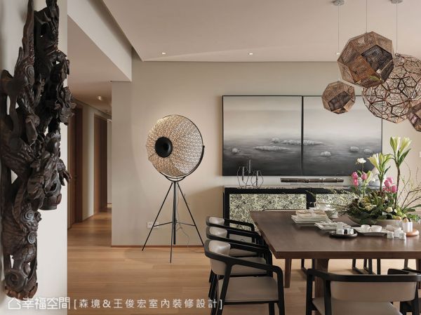 东方美学的中式餐厅效果图