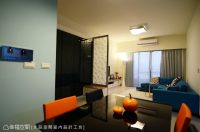 撞色时尚的现代风格家装效果图