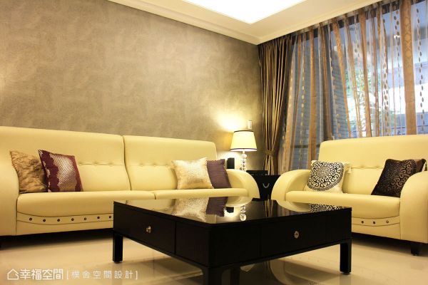 中式简约风格沙发背景墙效果图