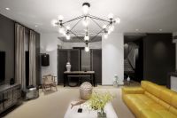 融合东西方审美复式家装卧室效果图