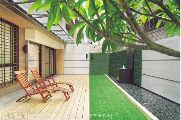 灵动居所的现代风格花园效果图