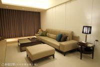 简单明亮的三居室沙发背景墙效果图