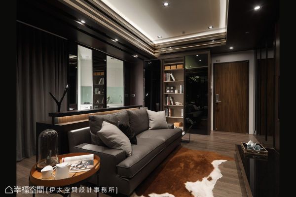 时尚多彩的一居室客厅装修效果图大全