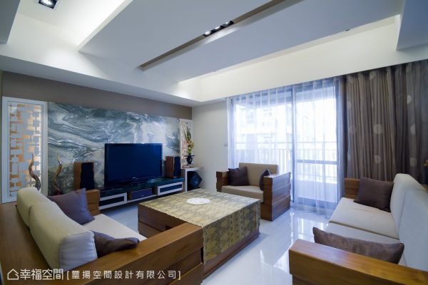 泼墨山水的中式风格家装效果图