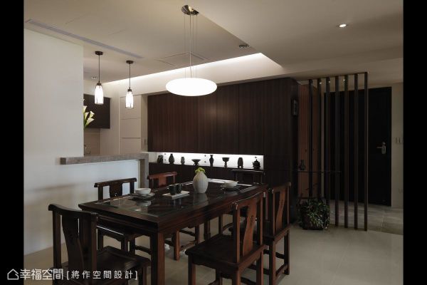 素雅的中式风格餐厅效果图