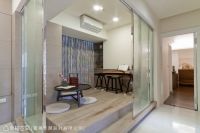 泼墨山水的中式吧台效果图