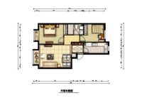 润泽公馆2居88平现代简约风格案例