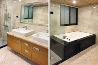 蓝与白的沙发背景墙图