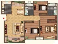 绿地中央广场·云谷 现代简约 三居室110平