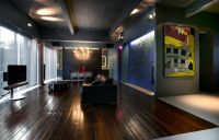 美式风格住宅背景墙效果图