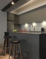 新旧交融的美式住宅吧台图