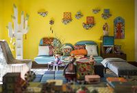 东南亚住宅沙发背景墙效果图