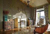 东南亚住宅沙发背景墙效果图