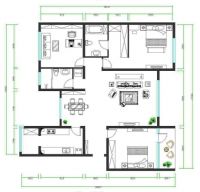 金隅悦和园-后现代风格-二居室