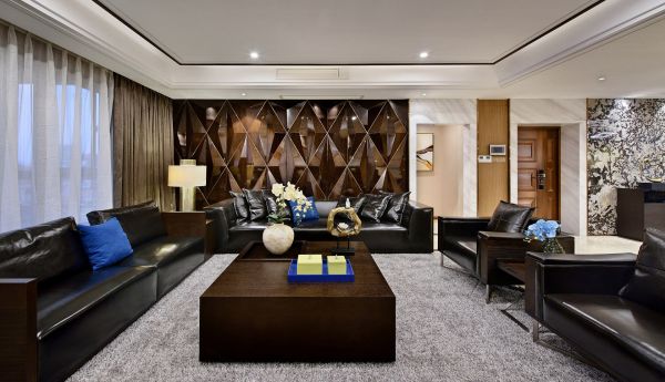美式典雅三居室沙发背景墙效果图