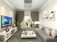 国美风唐-北京92平3居简欧风格效果图