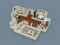 冠城大通百旺府-142平两居简欧风格案例图