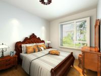 国美风唐96平三室一厅-简约风格效果图