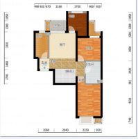 国美风唐96平三室一厅-简约风格效果图