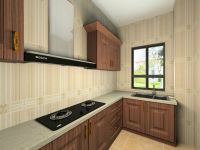 国美风唐96平三室一厅-简约风格效果图