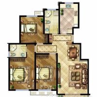 田园风格三居室装修效果图