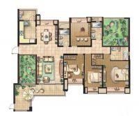 东南亚四居室装修效果图