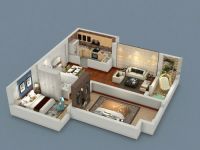 华业东方玫瑰---90平两居现代简约风格