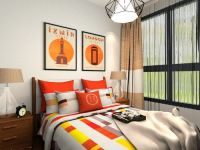 通泰·国际公馆---90平三居混搭风格效果图