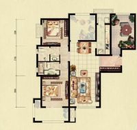 红木林 二居 简欧风格