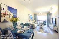 地中海客厅二居室效果图