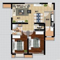 现代简约风格90平两居·东洲家园