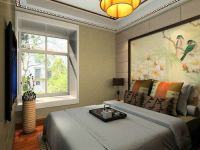 合景领峰现代中式风格113平三居效果图