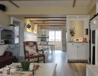 美式乡村风一居室效果图