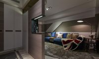 现代风居家两居室效果图