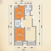 二室二厅一卫地中海风格