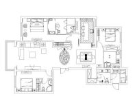 东方太阳城160平米现代简约全包