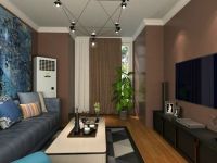 中海国际公馆90平两居，现代简约风格效果图