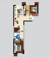 北京首城东郡汇现代简约风格83平两居