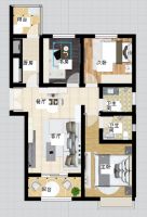 富力蕙兰美居现代简约风格146三居