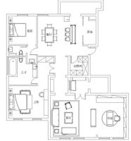 远洋天著别墅203平法式新古典软装整包