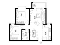 英国宫98平简约风格装修效果图