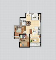 现代简约风格86平二居