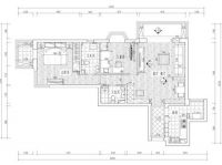 北京怡园116平简约时尚案例效果图