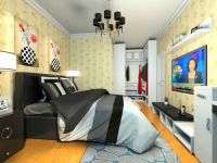 天通苑二区---现代风格三居室效果图