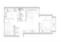 东亚印象台湖65平美式装修方案-北京实创装饰