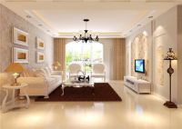 中铁国际城90平欧式风格案例效果图设计