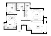 保利花园88平简欧风格案例效果图