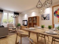 金隅汇景苑B4户型装修效果图-北京实创装饰