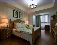 北京k2玉兰湾三居室美式风格设计案例展示